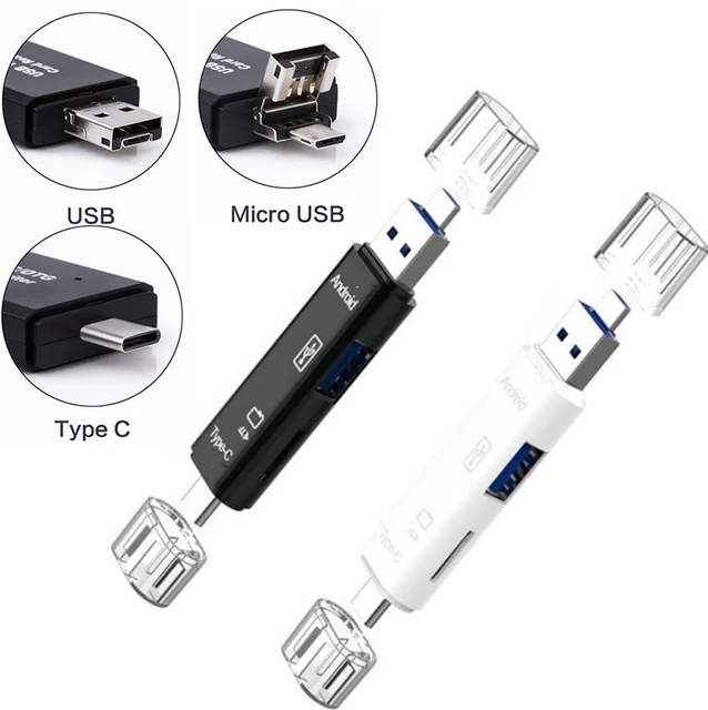 Adaptateur OTG 5 en 1, transfert et lecture rapide de donnée