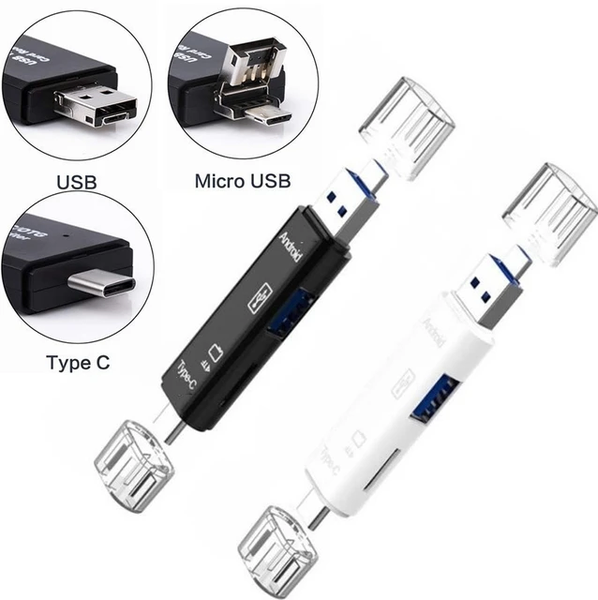 Adaptateur OTG 5 en 1, transfert et lecture rapide de donnée