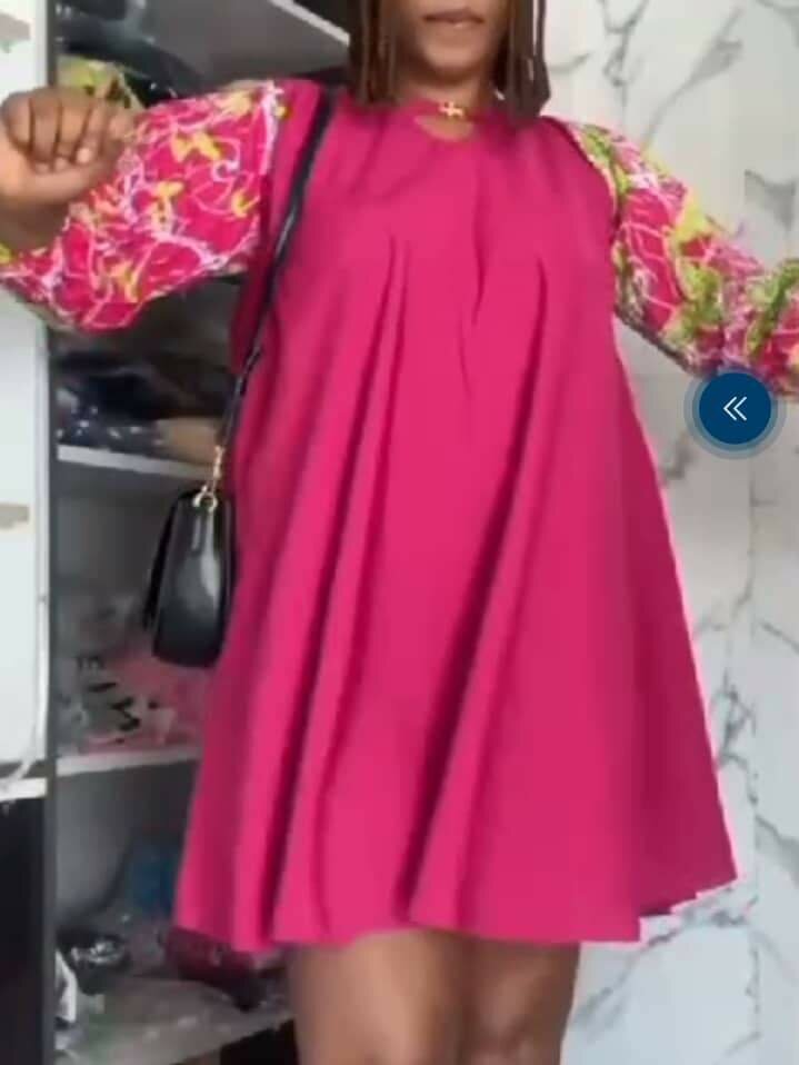 Robe au motifs du pagne du 8 mars