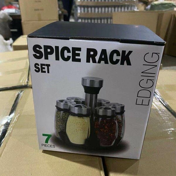 Glass spice rack