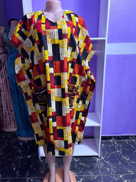 Robe Caftan Motif Coloré