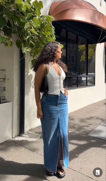 LONG DENIM SKIRTS