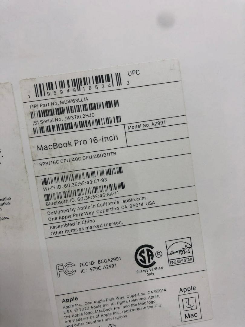 MacBook Pro m3