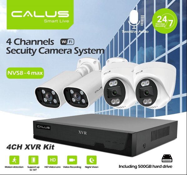 Système de Caméra de Sécurité WiFi 4 Canaux