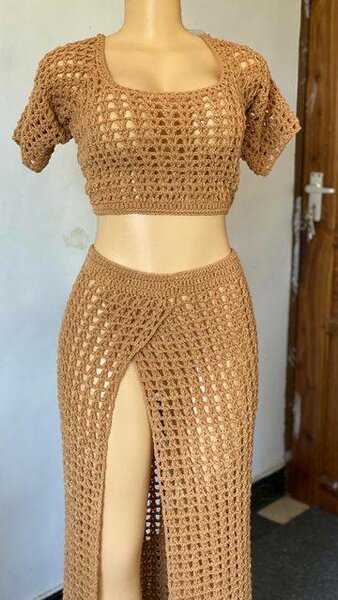 Jupe de plage au crochet