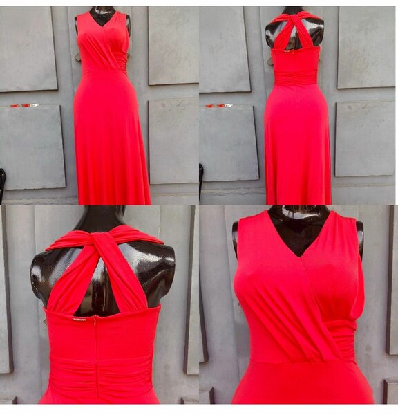Robe longue élégante rouge