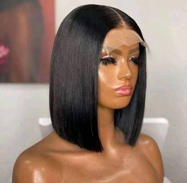 100 %. Human hair 4x4 bob