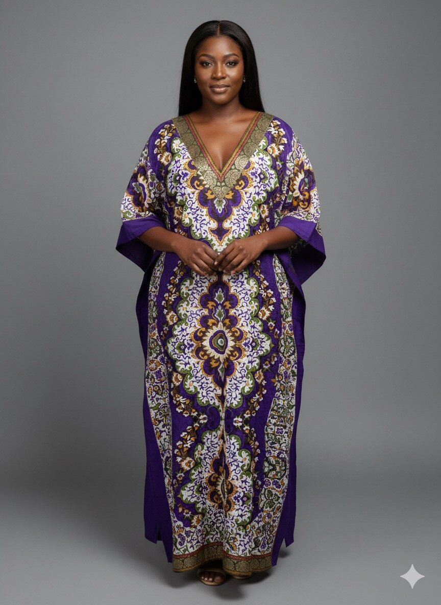 Robe longue boubou Avec foular