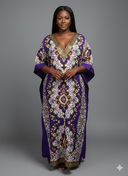 Robe longue boubou Avec foular
