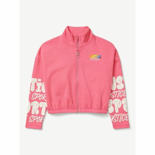 Justice Girls J-Sport Active Full Zip Mock Neck Sweater, Siz