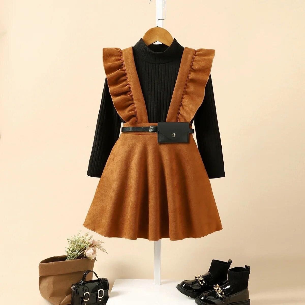 Robe velou salopette 3 pcs