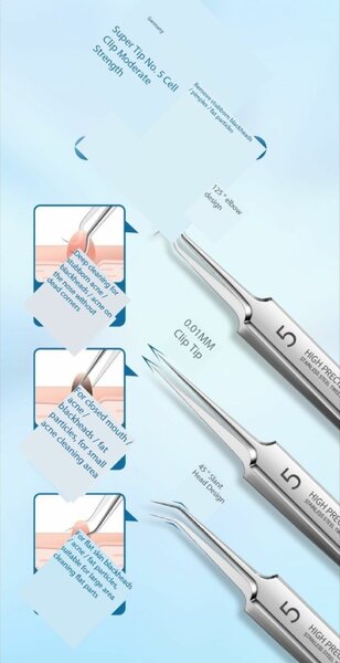 Stainless acne steel needles