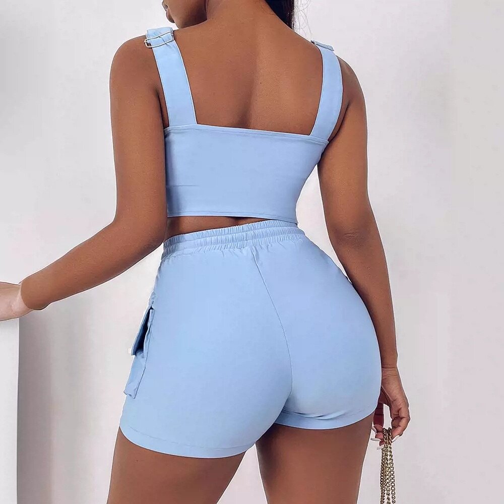 Stretchy 2 piece shorts and shirt