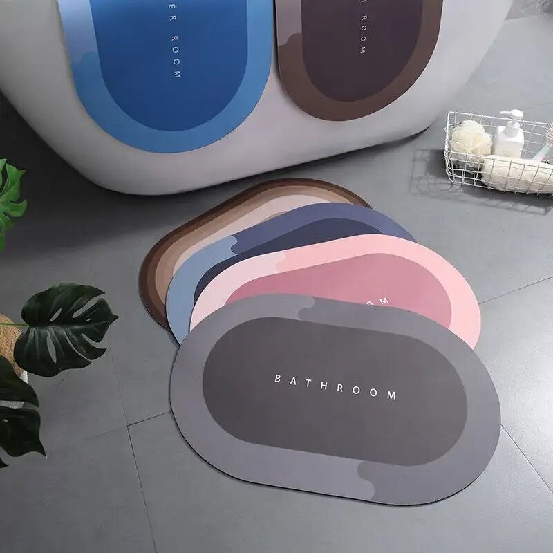 Water absorbable bath mat