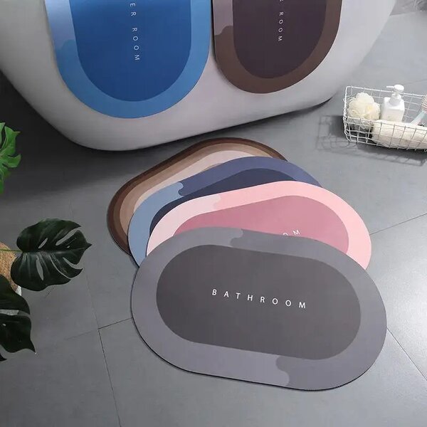 Water absorbable bath mat