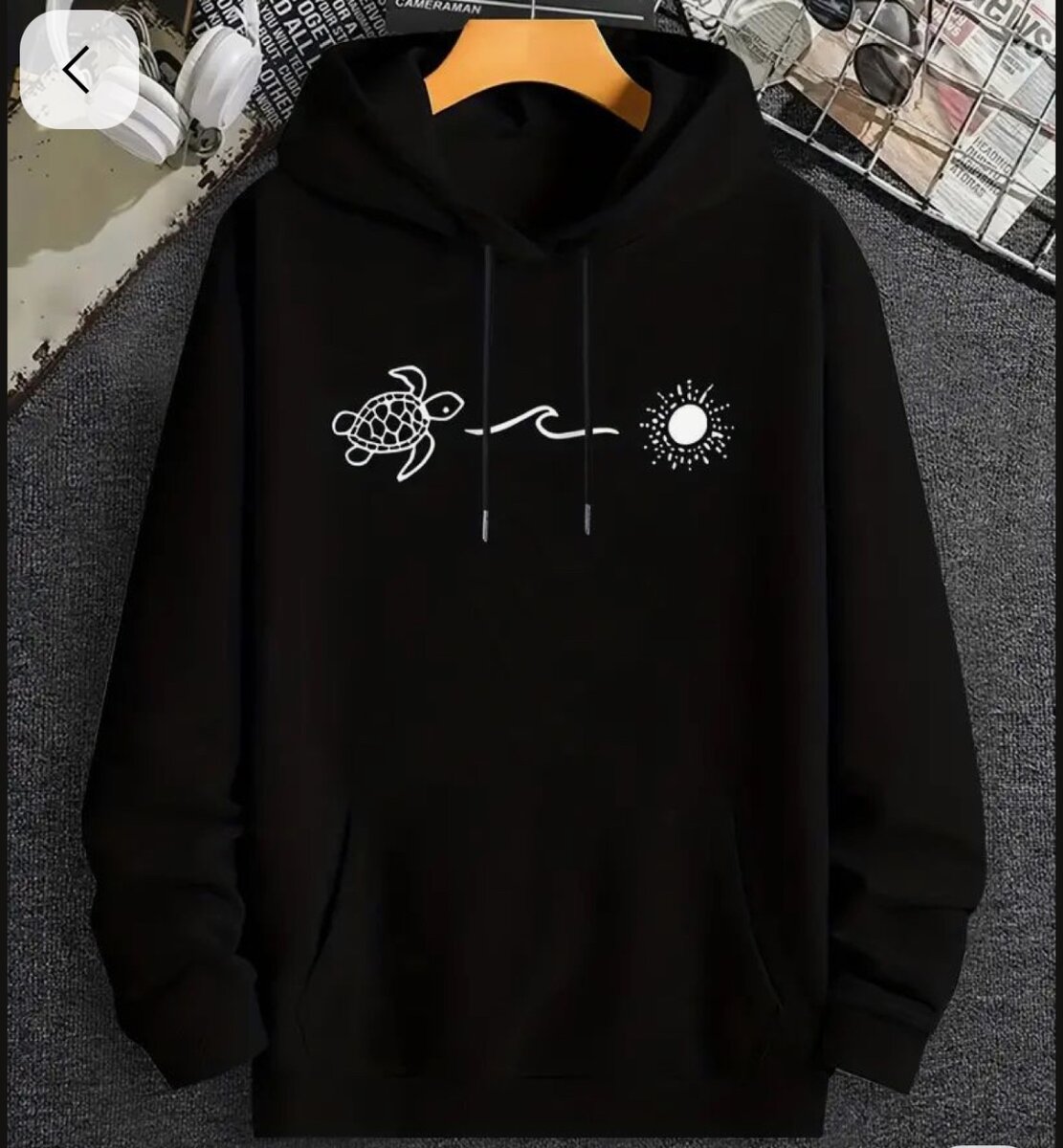 Sweat à Capuche Graphique Unique