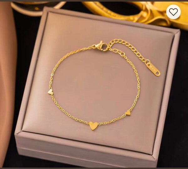 Bracelet Charm Cœur Doré