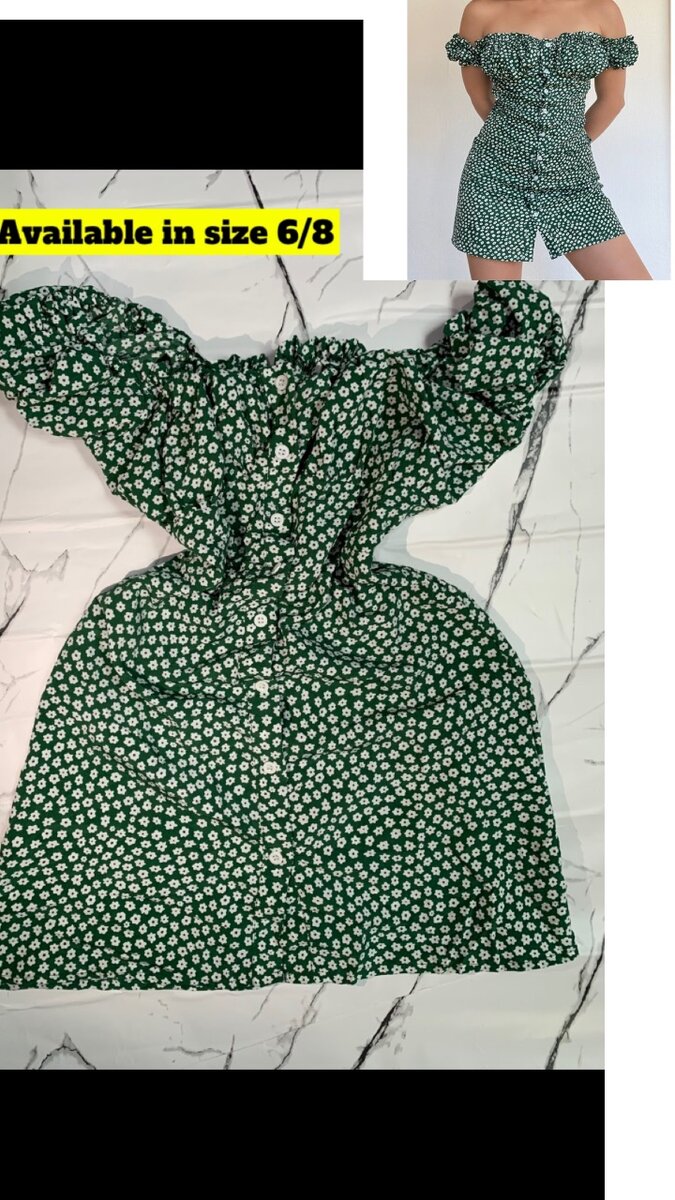Floral green dress