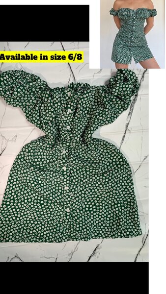 Floral green dress