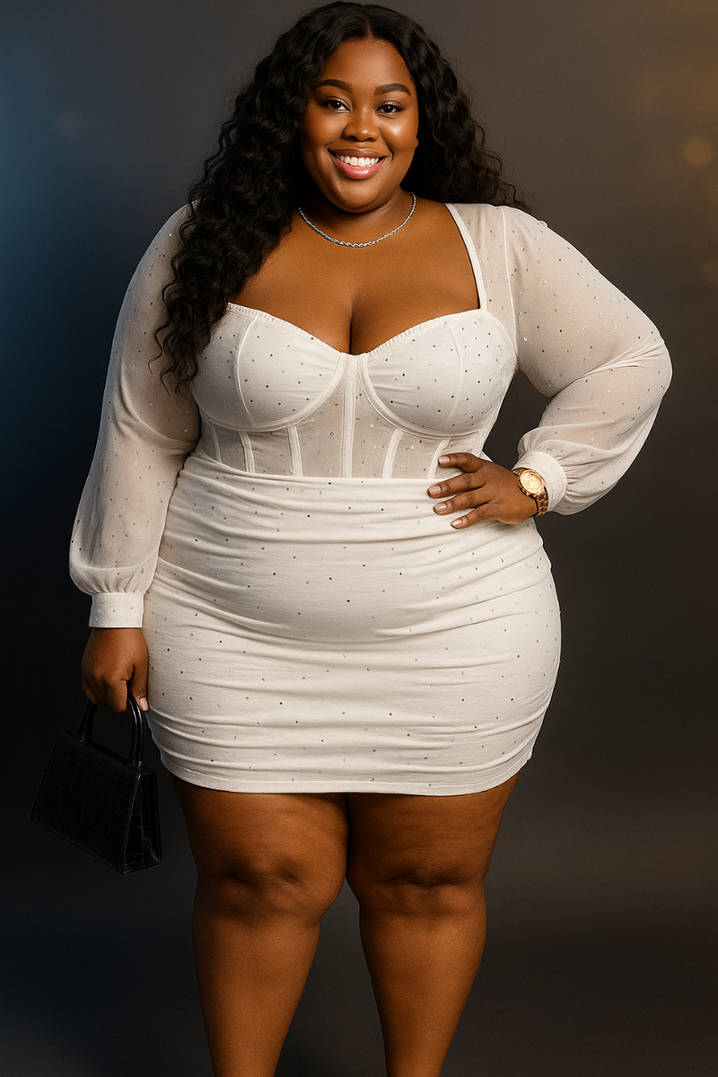 Robe blanche grande taille