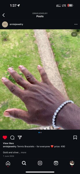Men tennis bracelet
