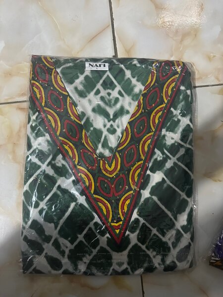 Robe tissu boubou avec foulard