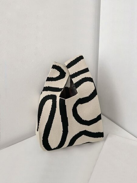 Sac à main géométrique tissé