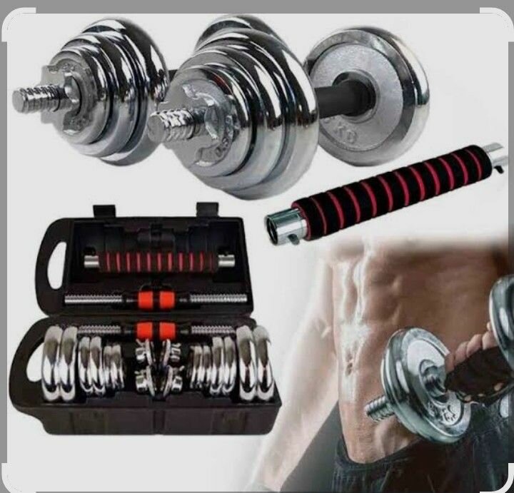 Haltères réglables 20 kg chrome