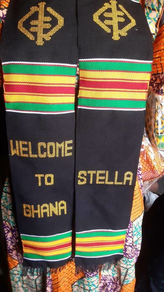 Woven kente sash
