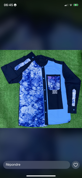 Chemise Homme Motif Patchwork