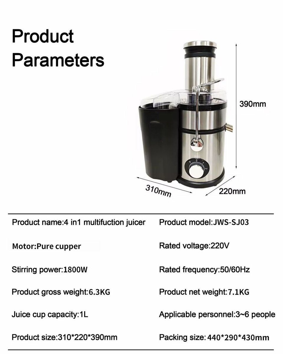 EXTRACTEUR DE JUS MULTIFONCTIO
