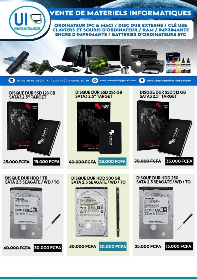 Disque Dur interne SSD 128GB 2.5 "SATA3" SSD