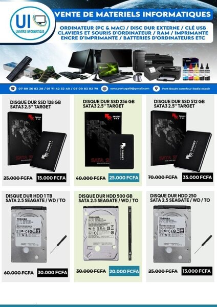 Disque Dur interne SSD 128GB 2.5 "SATA3" SSD