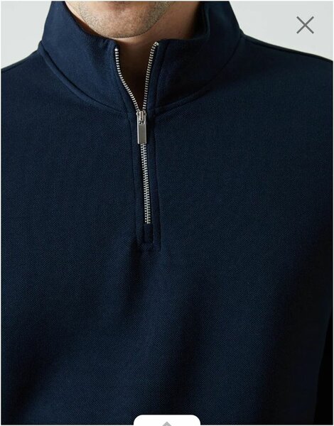 Pull zippé col montant homme