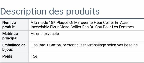 Chaîne en acier inoxydable