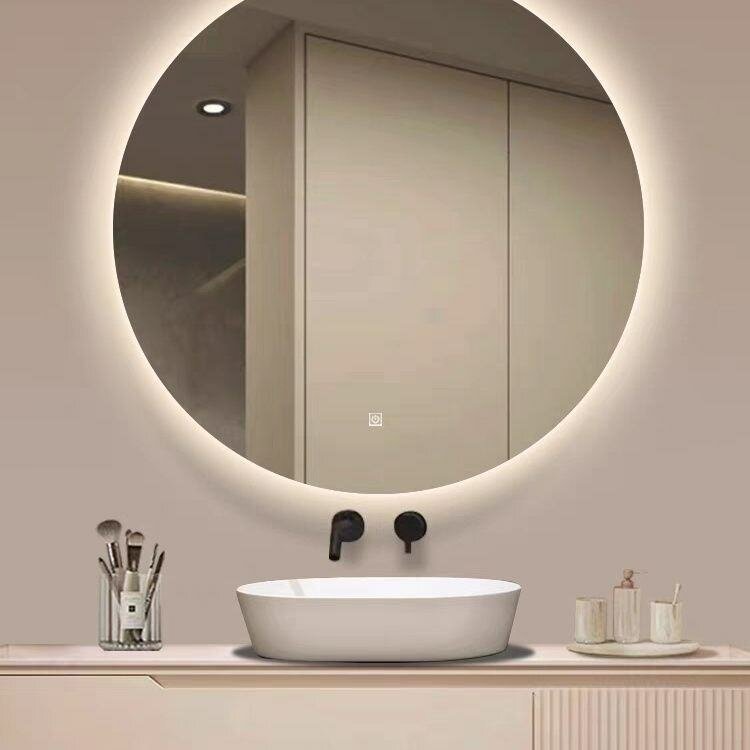 Round Mirror with LED and Touch button