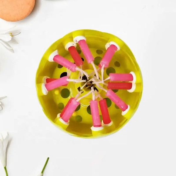 Bougie en fleurs