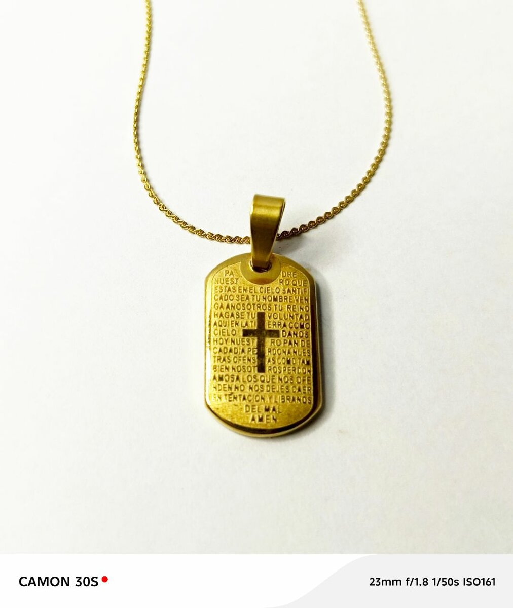 Pendentif Plaqué Or avec Gravure