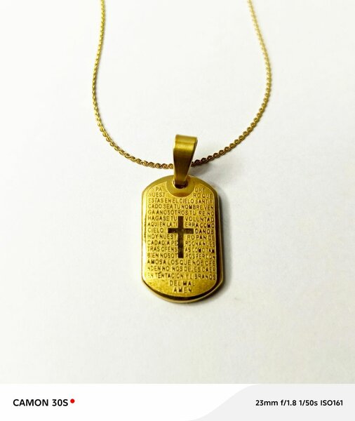 Pendentif Plaqué Or avec Gravure