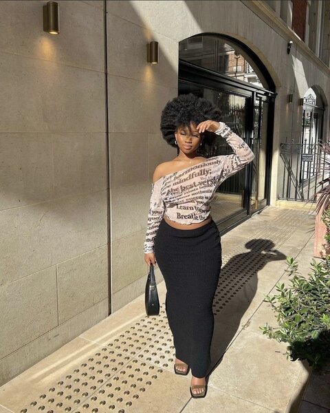 Straight maxi skirt