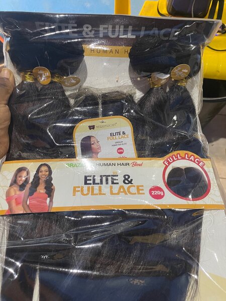 Human hair weave on