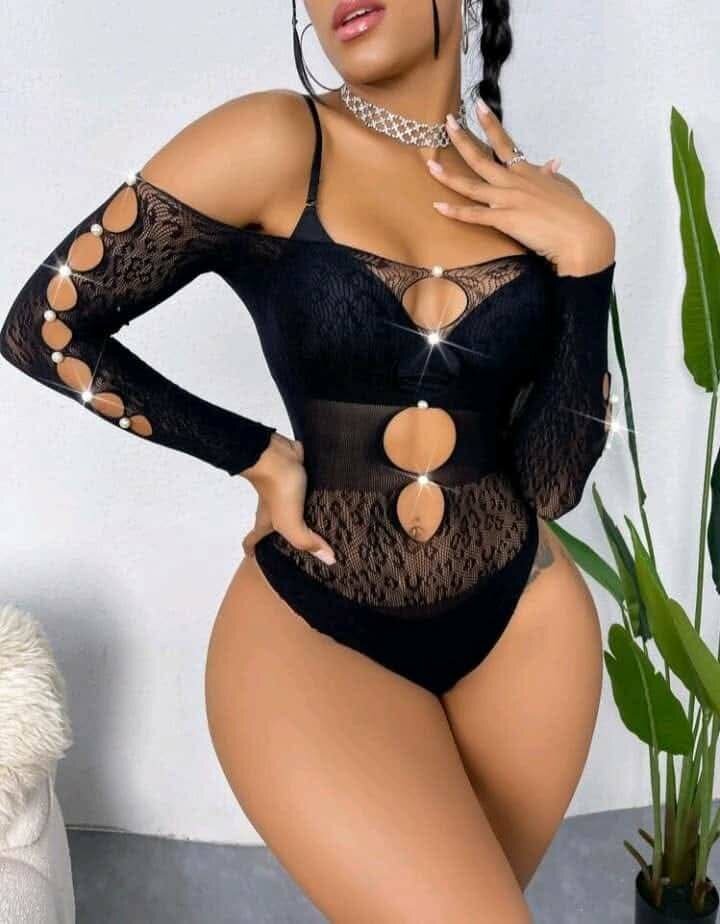 Body en dentelle noire sexy