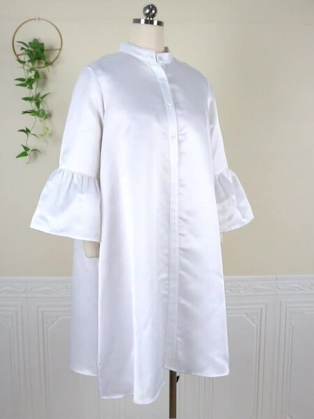 Silky Shirt Dress