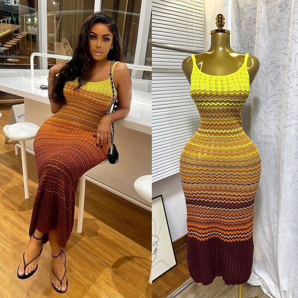 Yellow wooly dress