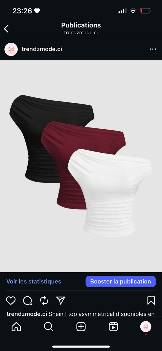 Top asymétrique femme chic