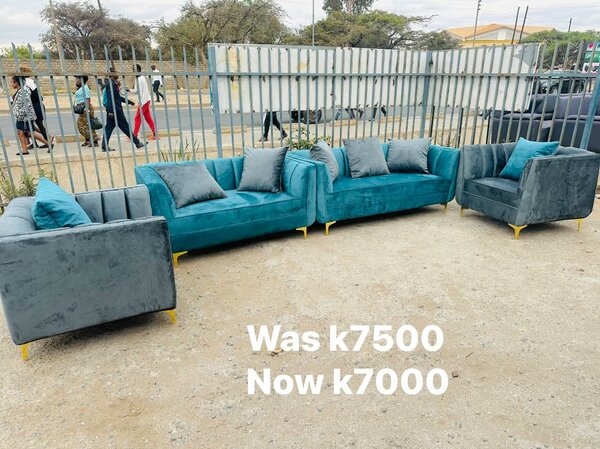 Sofa set grey green