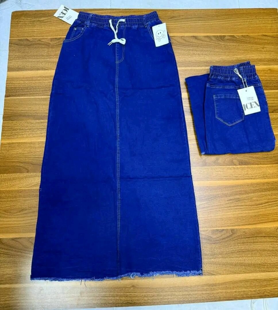 Jupe longue en jean pour femmes
