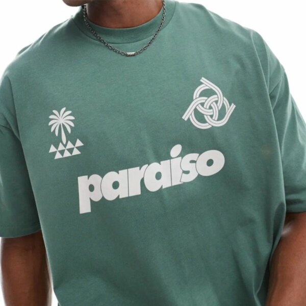 T-shirt vert paraiso homme
