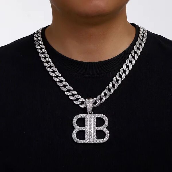 Collier cubain en diamant scintillant