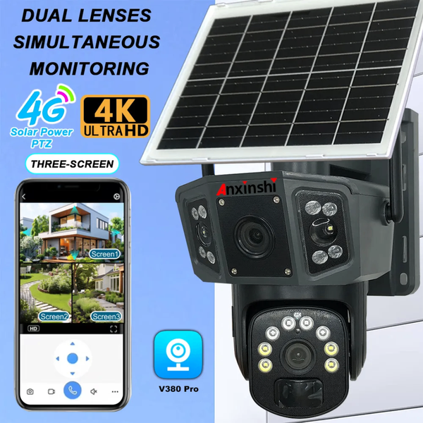 Caméra de surveillance solaire 4K